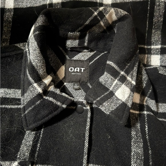 EUC OAT New York flannel sleeveless vest black and white Large - Picture 5 of 8